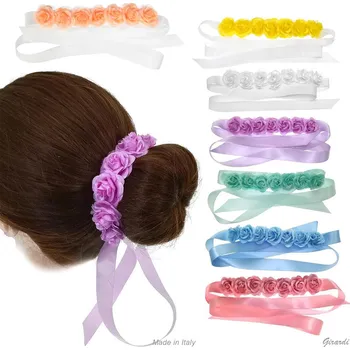 Ozdoba do vlasů Girardi,Růžičky na drdol B12099/5, světlá fialová