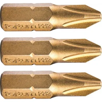 Bit FORTUM-KITO Fortum 4741272 hrot křížový phillips, sada 3ks, PH 2x25mm,titan. úprava, S2