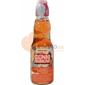 Limonáda GENKI RAMUNE /HATA Perlivý nápoj pomerančový 200ml