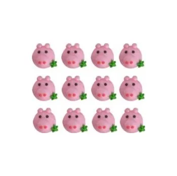 Jedlá dekorace na dort Cukrová ozdoba - Prasátka