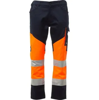 PAYPER WORKING HiVis kalhoty pas 250 - ORANŽ_navy L