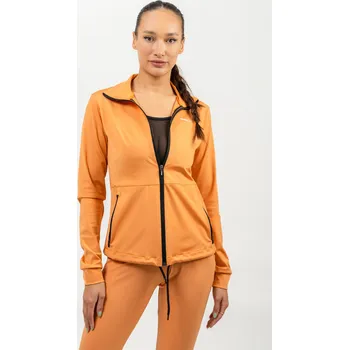 Dámská mikina NEBBIA Mikina na zip s odleskem SLEEK oranžová XS