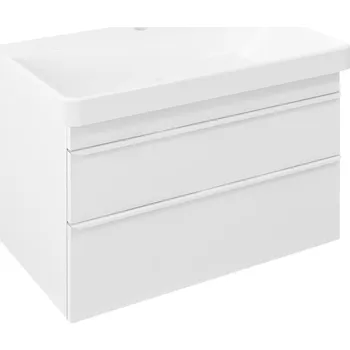 Umyvadlo Sapho SITIA umyvadlová skříňka 75,6x50x44,2cm, 2xzásuvka, bílá mat
