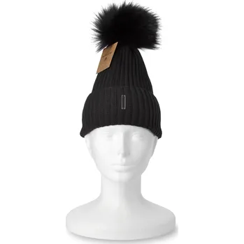 Čepice Wooline Dámská zimní čepice s žebrováním Zuza, černá