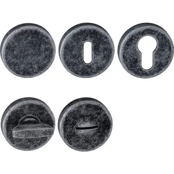 Dveřní kování TI - ROZETA - R rozety WC OGA - Antik šedá (47)