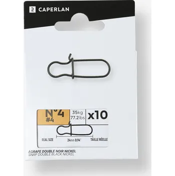 CAPERLAN Dvojitá karabinka Black Nickel 00 ČERNÁ