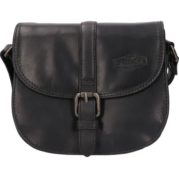 Kabelka Dámská kožená crossbody kabelka Sparwell Kamile - černá