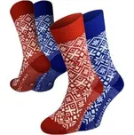 Northman Fauske merino 2-pack 35_mix barev červená 45-47 EU