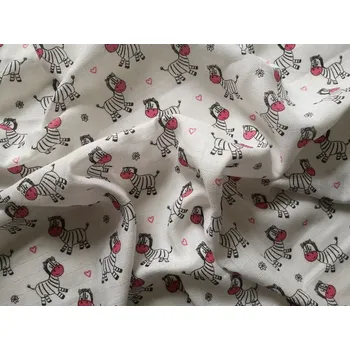 Dětská látková osuška Zebra růžová