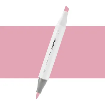 Lihová fixa OHUHU oboustranná Brush & Chisel, R12 Rose Buvard