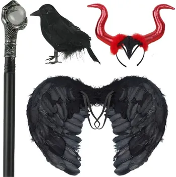 Karnevalový kostým Dětský kostým - Zloba, Královna černé magie (červený) Velikost: 4-5 let