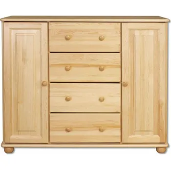 Komoda Kombinovaná komoda KM 117 z borovicového masivu š. 118 Moření borovice: Borovice - přírodní