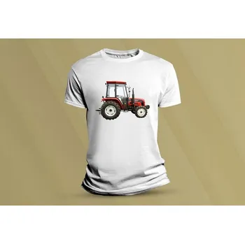 Chlapecké tričko Dětské bavlněné tričko Traktor 3. Bílá velikost M