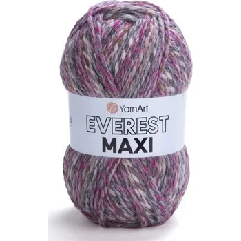 Galanterie YarnArt Everest MAXI 8030 růžovo-šedá