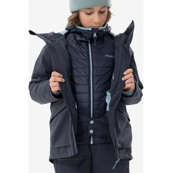 WEDZE Dětská lyžařská bunda 3v1 na freeride FR900 10 LET MODRÁ