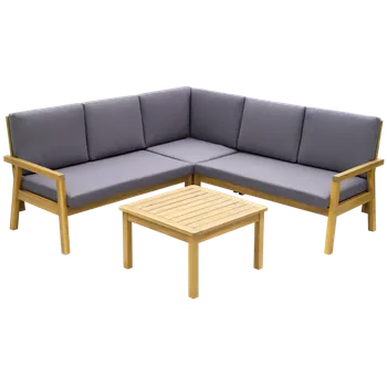 Zahradní sestava Rojaplast Allison 2204 hnědá/šedá