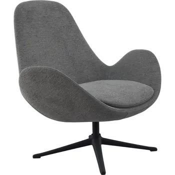 Křeslo Šedé čalouněné lounge křeslo FLEXLUX GHOST LOW