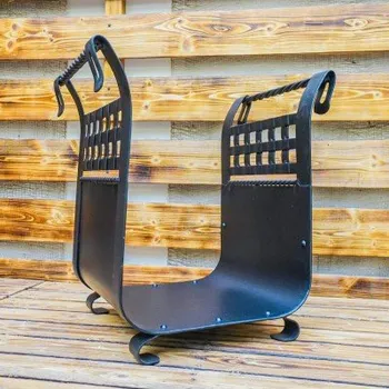 Krbová kamna Koš na dřevo kovaný na dřevo 40 cm, vysoký + doprava zdarma!