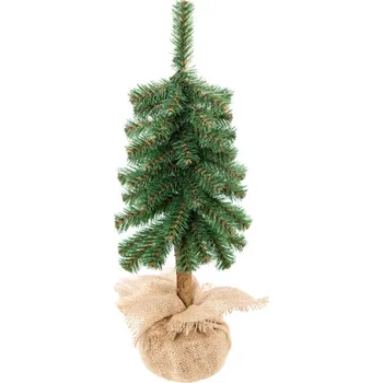 Vánoční stromek Stromek SMRK umělý vánoční na dřevěném kmeni 50cm