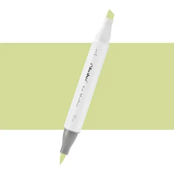 Lihová fixa OHUHU oboustranná Brush & Chisel, G060 Celery Yellow