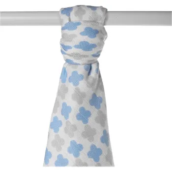 Bambusová osuška XKKO BMB 90x100 - Scandinavian Baby Blue Cross