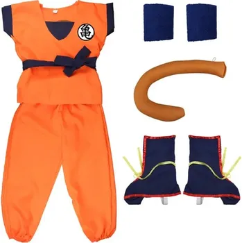 Karnevalový kostým Kostým pro děti i dospělé - Anime postava "Son Goku" Barva: 6 ks, Velikost: 170