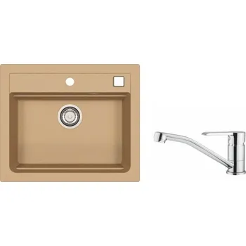 Granitový dřez Alveus SET ATROX 30/55 + BATERIE RUTA + 5 % sleva v košíku s kódem SLEVA5