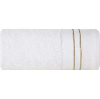 Ručník Bavlněný ručník OLIVIA se zlatou výšivkou - bílý Rozměr ručníku: 70x140cm