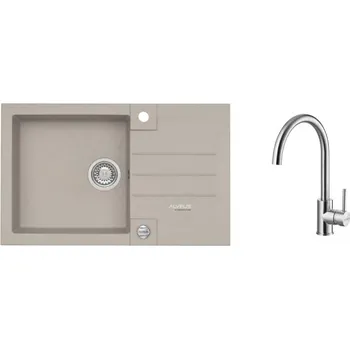 Granitový dřez Alveus SET ROCK 130 Peeble + BATERIE ELZA + dárek + 5 % sleva v košíku s kódem SLEVA5