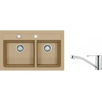 Granitový dřez Alveus SET ALVEUS ATROX 50 / 55 + BATERIE RUTA CHROM + 5 % sleva v košíku s kódem SLEVA5