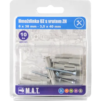 Hmoždinka hmoždinka UZ pr. 6mm s vrutem PH ZB (10ks)