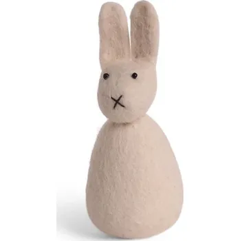 Velikonoční dekorace Bílý plstěný zajíček velký