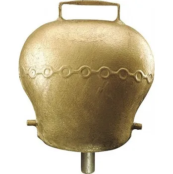 Zvonec plechový mosazný 110 mm