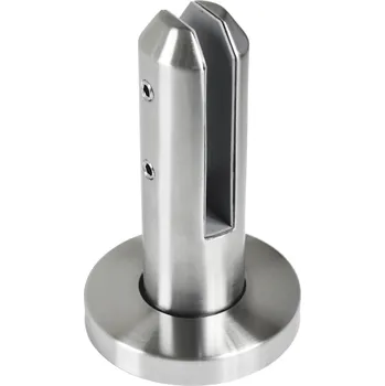 držák skla EB2-US72, broušená nerez K320 /AISI316 - podlahové kotvení pro sklo tl. 12,76 mm