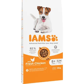 Krmivo pro psa 2x12kg IAMS for Vitality Dog Senior & Mature Small Medium kuřecí - výhodné balení