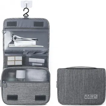 Šperkovnice ZDRAVKO Kosmetický organizér, skládací kosmetická taštička šedá