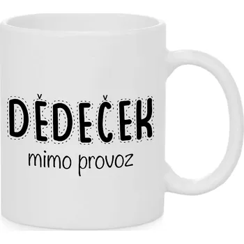 Hrnek - Dědeček mimo provoz Barva: Bílá