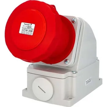 Elektrická zásuvka 24395 Zásuvka nástěnná IP67, 400V, 63A, 5P, 6h - SpeedPRO, Famatel