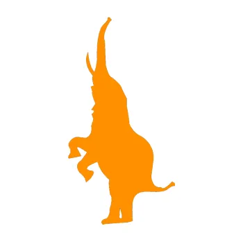 Samolepící dekorace Slon 020 levá (06 - oranžová) SAMOLEPKA NA AUTO, NÁLEPKA, FÓLIE, POLEP, TUNING, VLASTNÍ TEXT, TISK, AUTOSAMOLEPKY.cz, POLEPY, OBRÁZEK, LOGO, 3D STICKERS