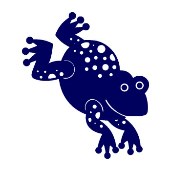 Samolepící dekorace SAMOLEPKA Žába 009 pravá (23 - tmavě modrá) NA AUTO, NÁLEPKA, FÓLIE, POLEP, TUNING, VLASTNÍ TEXT, TISK, AUTOSAMOLEPKY.cz, POLEPY, OBRÁZEK, LOGO, SAMOLEPKY