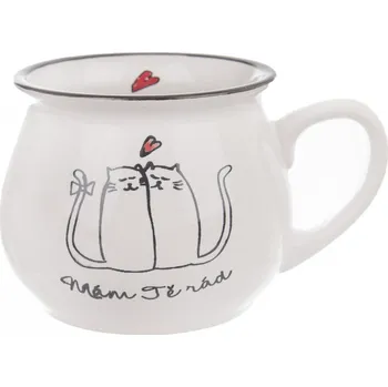 Hrnek ker. kočky Mám tě rád 0,32 l