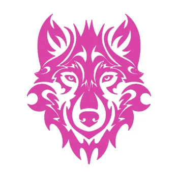 Polep vozidla Vlk 025 (16 - růžová) SAMOLEPKA NA AUTO, NÁLEPKA, FÓLIE, POLEP, TUNING, VLASTNÍ TEXT, TISK, AUTOSAMOLEPKY.cz, POLEPY, OBRÁZEK, LOGO, 3D STICKERS