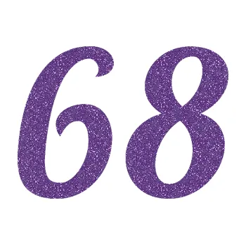 Polep vozidla SAMOLEPKA Startovní číslo 68 typ 3 (87 - Ultra Metalic fialová) NA AUTO, NÁLEPKA, FÓLIE, POLEP, TUNING, VLASTNÍ TEXT, TISK, AUTOSAMOLEPKY.cz, POLEPY, OBRÁZEK, LOGO, SAMOLEPKY