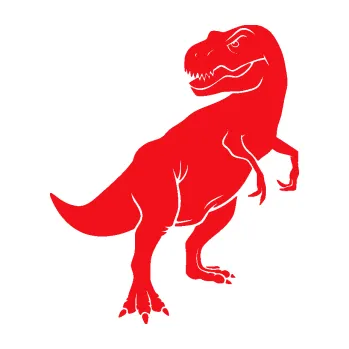 Samolepící dekorace SAMOLEPKA Tyrannosaurus Rex 004 pravá (10 - červená) NA AUTO, NÁLEPKA, FÓLIE, POLEP, TUNING, VLASTNÍ TEXT, TISK, AUTOSAMOLEPKY.cz, POLEPY, OBRÁZEK, LOGO, SAMOLEPKY