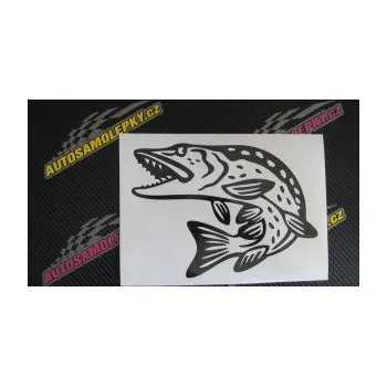 Polep vozidla SAMOLEPKA Štika 003 levá (10 - červená) NA AUTO, NÁLEPKA, FÓLIE, POLEP, TUNING, VLASTNÍ TEXT, TISK, AUTOSAMOLEPKY.cz, POLEPY, OBRÁZEK, LOGO, SAMOLEPKY