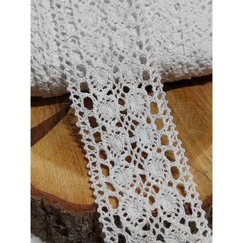 Krajka Krajka paličkovaná šíře 40 mm bílá