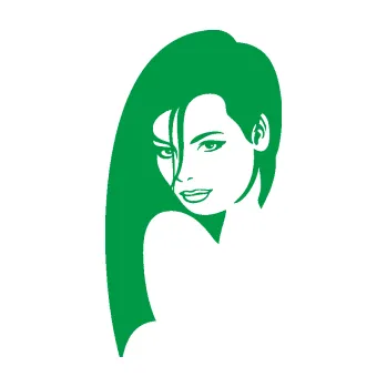 Samolepící dekorace Žena tvář 002 levá (12 - zelená) SAMOLEPKA NA AUTO, NÁLEPKA, FÓLIE, POLEP, TUNING, VLASTNÍ TEXT, TISK, AUTOSAMOLEPKY.cz, POLEPY, OBRÁZEK, LOGO, 3D STICKERS