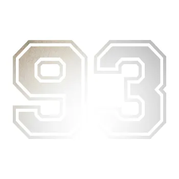 Polep vozidla SAMOLEPKA Startovní číslo 93 typ 4 (82 - odrazková reflexní bílá) NA AUTO, NÁLEPKA, FÓLIE, POLEP, TUNING, VLASTNÍ TEXT, TISK, AUTOSAMOLEPKY.cz, POLEPY, OBRÁZEK, LOGO, SAMOLEPKY