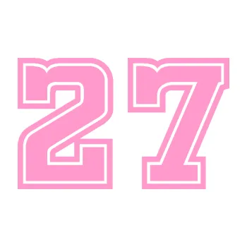 Polep vozidla SAMOLEPKA Startovní číslo 27 typ 5 (24 - světle růžová) NA AUTO, NÁLEPKA, FÓLIE, POLEP, TUNING, VLASTNÍ TEXT, TISK, AUTOSAMOLEPKY.cz, POLEPY, OBRÁZEK, LOGO, SAMOLEPKY
