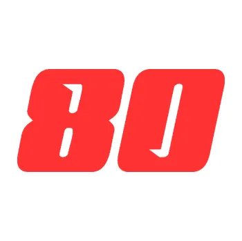 Polep vozidla Startovní číslo 80 typ 6 (02 - světle červená) SAMOLEPKA NA AUTO, NÁLEPKA, FÓLIE, POLEP, TUNING, VLASTNÍ TEXT, TISK, AUTOSAMOLEPKY.cz, POLEPY, OBRÁZEK, LOGO, 3D STICKERS